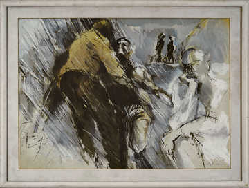 Gatherings 028 by Mauree Rosen, Oil Painting, 19 x 13inches(48x33cm)