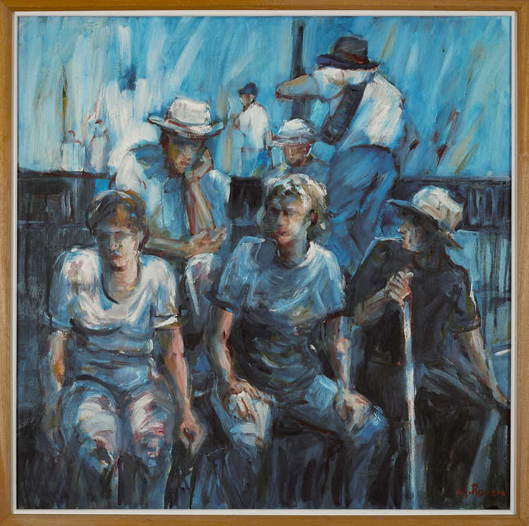 Gatherings 052 by Mauree Rosen, Oil Painting, 19 x 13inches(48x33cm)