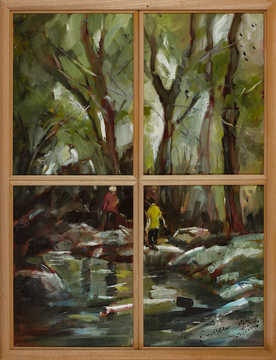 Nature 042 by Mauree Rosen, Oil Painting, 19 x 13inches(48x33cm)