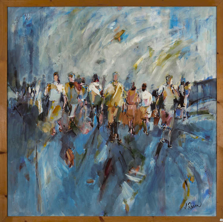 People / Landscapes 005 by Mauree Rosen, Oil Painting, 19 x 13inches(48x33cm)