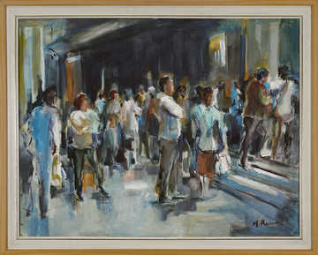 People / Landscapes 008 by Mauree Rosen, Oil Painting, 19 x 13inches(48x33cm)