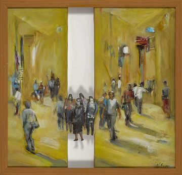 People / Landscapes 009 by Mauree Rosen, Oil Painting, 19 x 13inches(48x33cm)