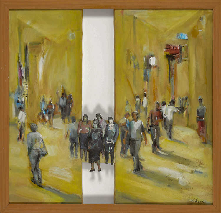 People / Landscapes 009 by Mauree Rosen, Oil Painting, 19 x 13inches(48x33cm)