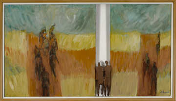 People / Landscapes 011 by Mauree Rosen, Oil Painting, 19 x 13inches(48x33cm)