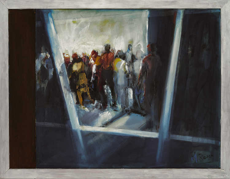 People / Landscapes 015 by Mauree Rosen, Oil Painting, 19 x 13inches(48x33cm)