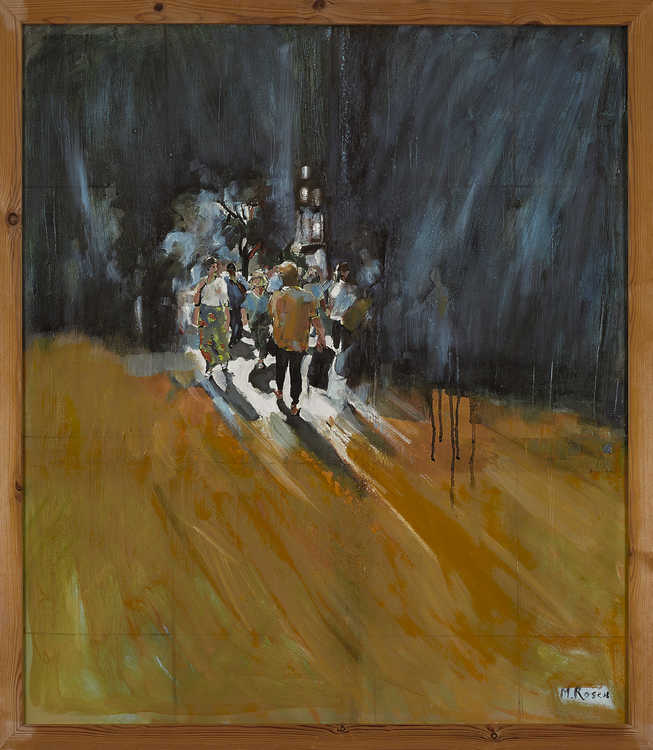 People / Landscapes 018 by Mauree Rosen, Oil Painting, 19 x 13inches(48x33cm)