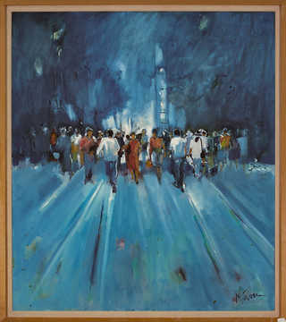 People / Landscapes 019 by Mauree Rosen, Oil Painting, 19 x 13inches(48x33cm)