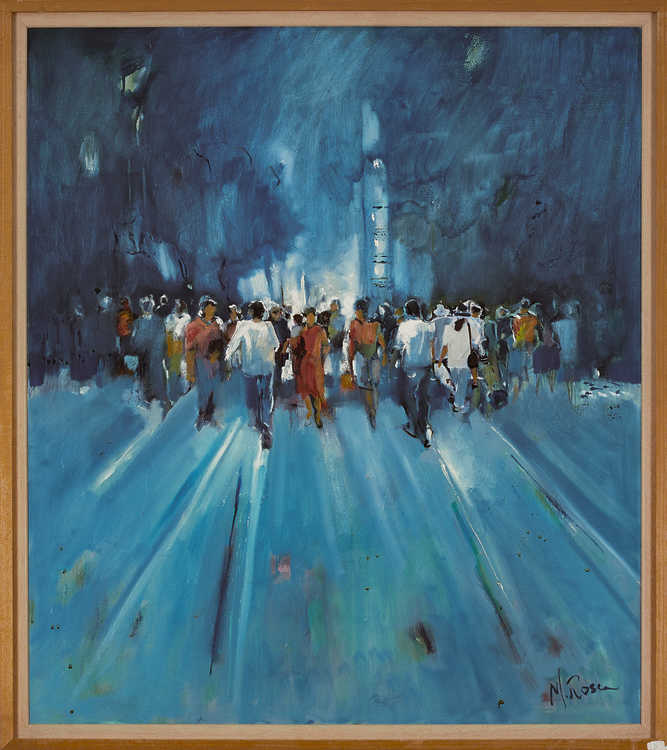 People / Landscapes 019 by Mauree Rosen, Oil Painting, 19 x 13inches(48x33cm)