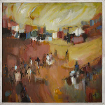 People / Landscapes 021 by Mauree Rosen, Oil Painting, 19 x 13inches(48x33cm)