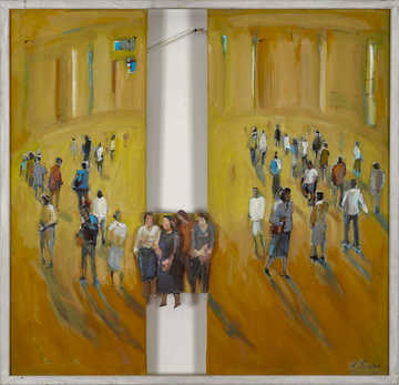 People / Landscapes 022 by Mauree Rosen, Oil Painting, 19 x 13inches(48x33cm)