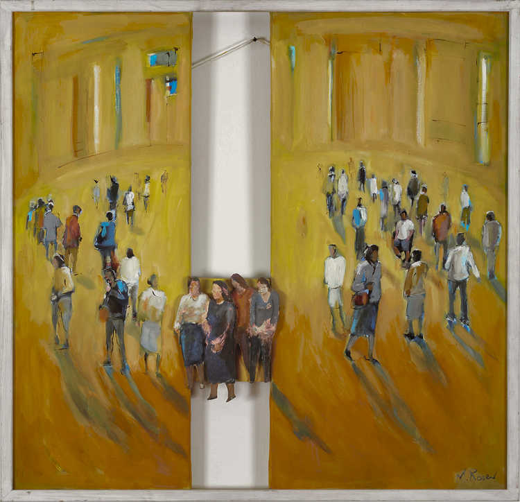 People / Landscapes 022 by Mauree Rosen, Oil Painting, 19 x 13inches(48x33cm)