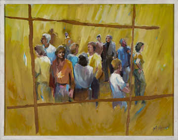 People / Landscapes 023 by Mauree Rosen, Oil Painting, 19 x 13inches(48x33cm)