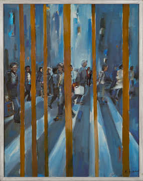 People / Landscapes 029 by Mauree Rosen, Oil Painting, 19 x 13inches(48x33cm)