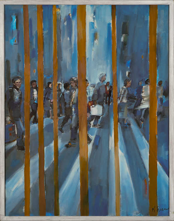 People / Landscapes 029 by Mauree Rosen, Oil Painting, 19 x 13inches(48x33cm)