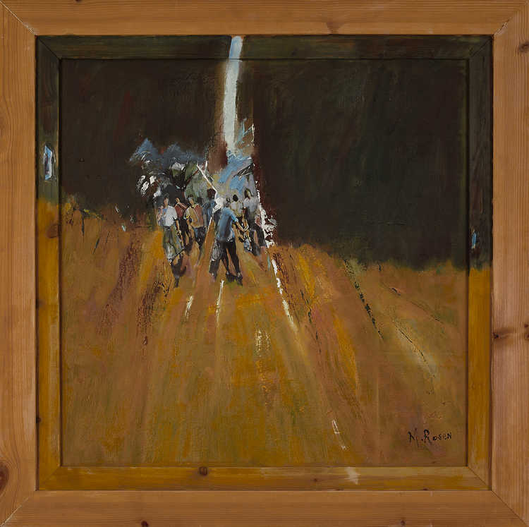 People / Landscapes 031 by Mauree Rosen, Oil Painting, 19 x 13inches(48x33cm)