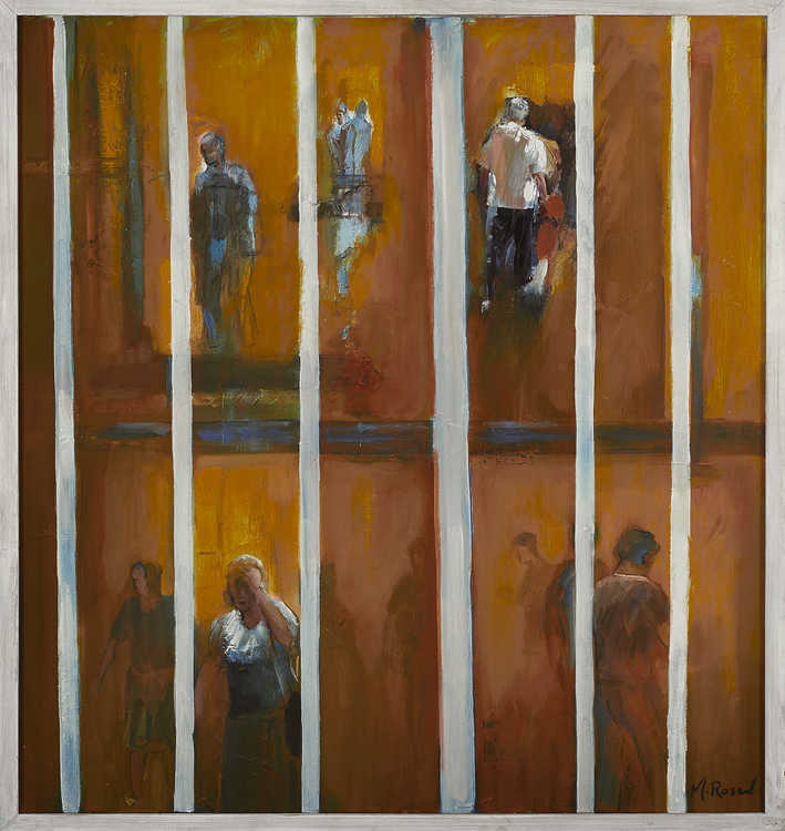 People / Landscapes 034 by Mauree Rosen, Oil Painting, 19 x 13inches(48x33cm)