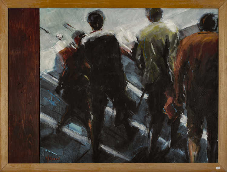 People / Landscapes 036 by Mauree Rosen, Oil Painting, 19 x 13inches(48x33cm)