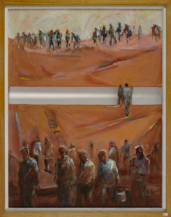 People / Landscapes 046 by Mauree Rosen, Oil Painting, 19 x 13inches(48x33cm)