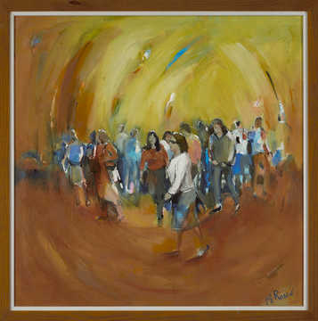 People / Landscapes 059 by Mauree Rosen, Oil Painting, 19 x 13inches(48x33cm)