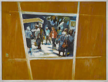 People / Landscapes 060 by Mauree Rosen, Oil Painting, 19 x 13inches(48x33cm)