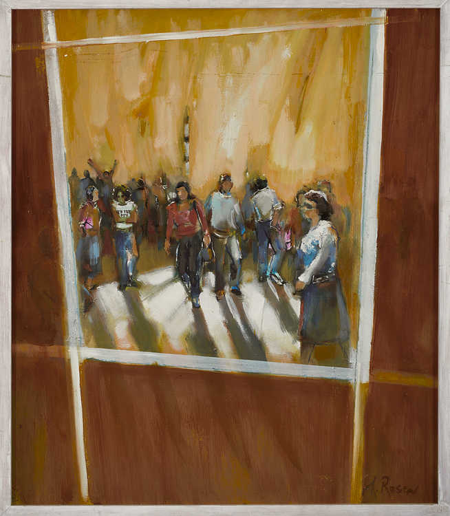 People / Landscapes 062 by Mauree Rosen, Oil Painting, 19 x 13inches(48x33cm)