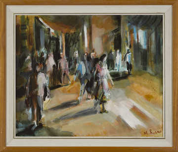 People / Landscapes 063 by Mauree Rosen, Oil Painting, 19 x 13inches(48x33cm)