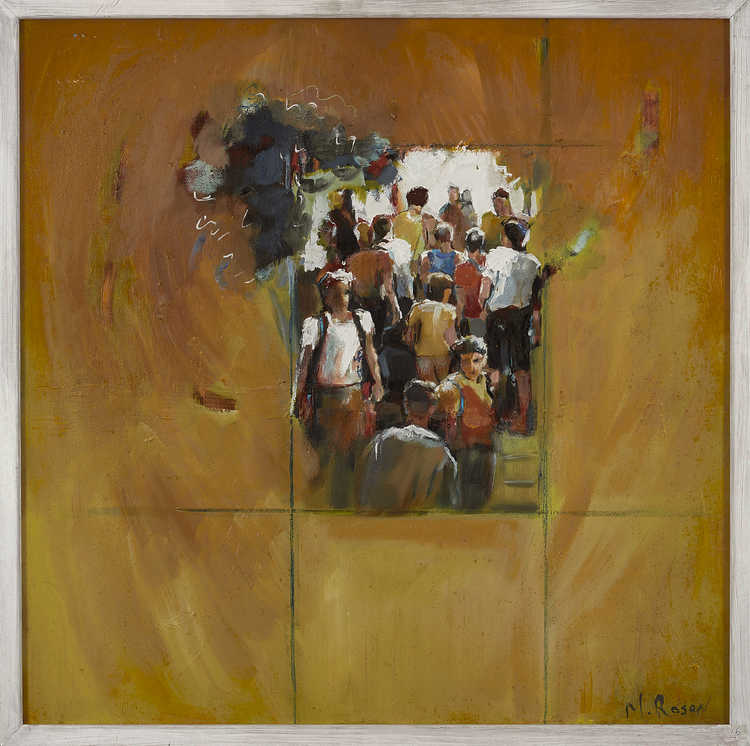 People / Landscapes 064 by Mauree Rosen, Oil Painting, 19 x 13inches(48x33cm)