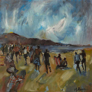 People / Landscapes 067 by Mauree Rosen, Oil Painting, 19 x 13inches(48x33cm)