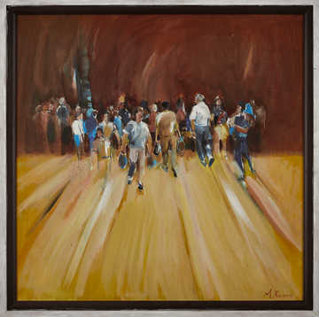 People / Landscapes 071 by Mauree Rosen, Oil Painting, 19 x 13inches(48x33cm)