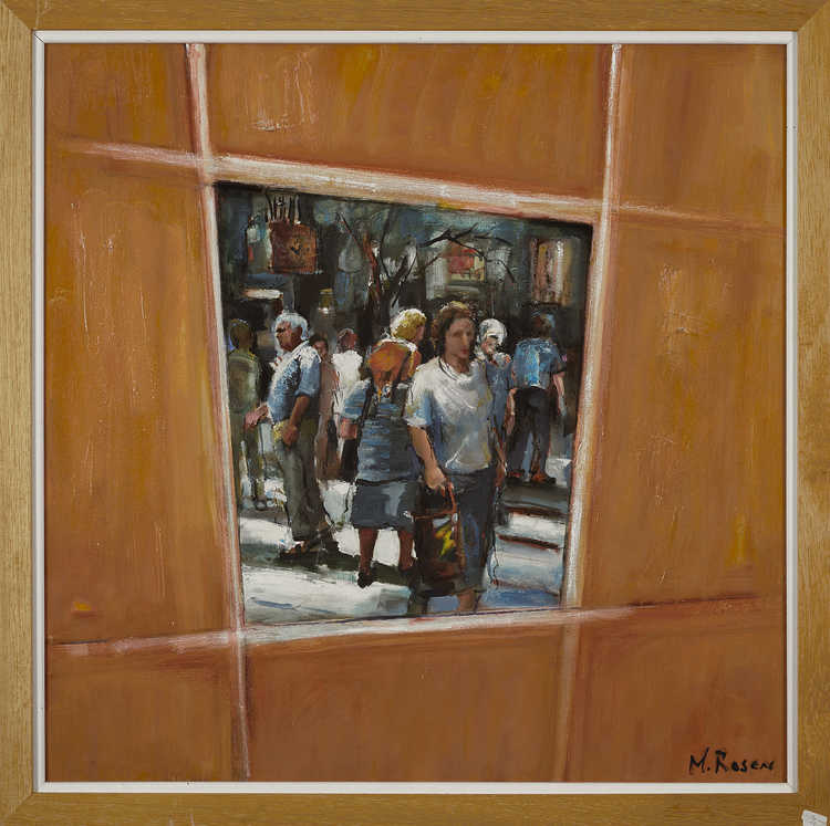 People / Landscapes 072 by Mauree Rosen, Oil Painting, 19 x 13inches(48x33cm)