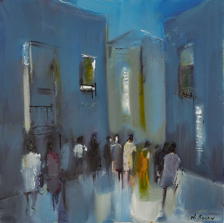 People / Landscapes 079 by Mauree Rosen, Oil Painting, 19 x 13inches(48x33cm)