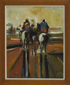 People / Landscapes 083 by Mauree Rosen, Oil Painting, 19 x 13inches(48x33cm)