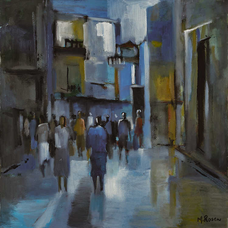 People / Landscapes 084 by Mauree Rosen, Oil Painting, 19 x 13inches(48x33cm)