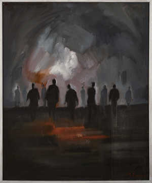 People / Landscapes 110 by Mauree Rosen, Oil Painting, 19 x 13inches(48x33cm)