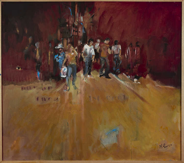 People / Landscapes 111 by Mauree Rosen, Oil Painting, 19 x 13inches(48x33cm)