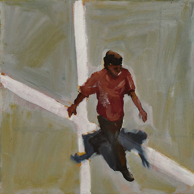 People Top View 107 by Mauree Rosen, Oil Painting, 19 x 13inches(48x33cm)