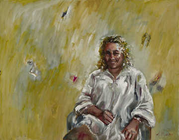 Solo / Portraits 030 by Mauree Rosen, Oil Painting, 19 x 13inches(48x33cm)