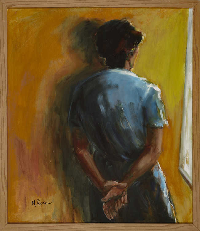 Solo / Portraits 044 by Mauree Rosen, Oil Painting, 19 x 13inches(48x33cm)