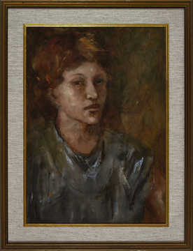 Solo / Portraits 048 by Mauree Rosen, Oil Painting, 19 x 13inches(48x33cm)