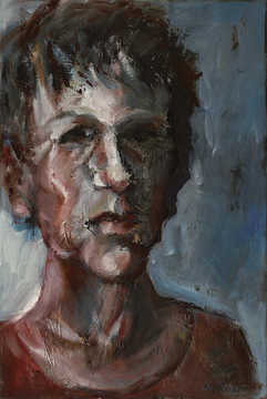 Solo / Portraits 086 by Mauree Rosen, Oil Painting, 19 x 13inches(48x33cm)
