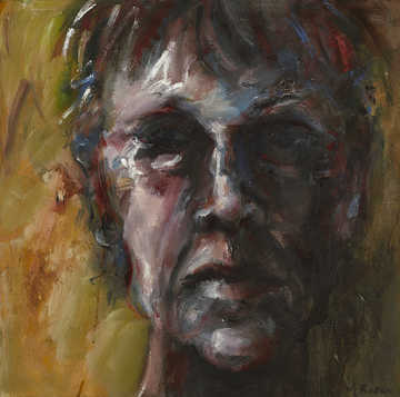 Solo / Portraits 093 by Mauree Rosen, Oil Painting, 19 x 13inches(48x33cm)